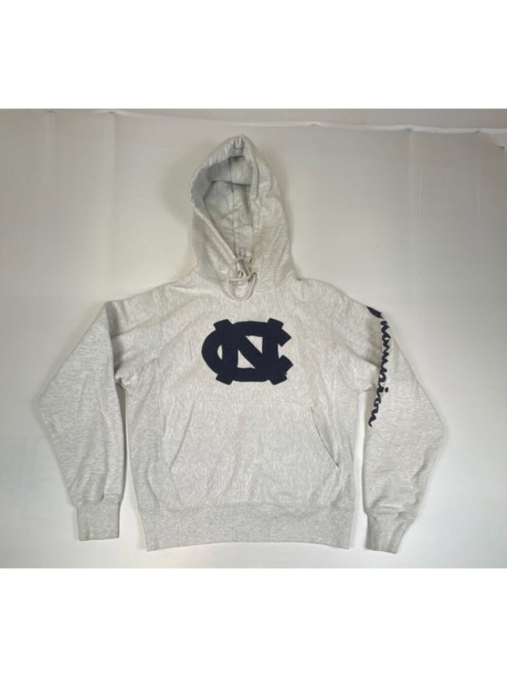 Champion Reverse Weave Hoodie Men's Small Gray North Carolina Logo Pullover